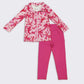Two pc set pink bow