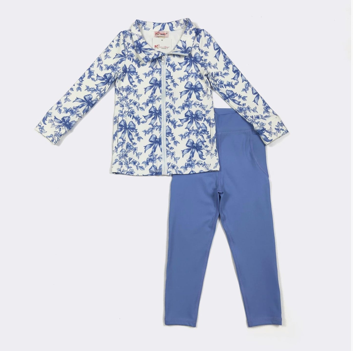 Two pc set blue bows