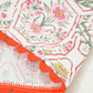 Pink Floral Print Tassel Tie V Neck Scalloped Detail Loose Mini Dress