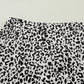 Brown Leopard Print Button Overlap Denim Shorts