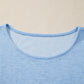 Beau Blue Cap Sleeve Matching Top and Jogger Pants Set