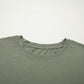 Laurel Green Solid Color Oversize Tee Tie Wrap Mini Skort 2pcs Set