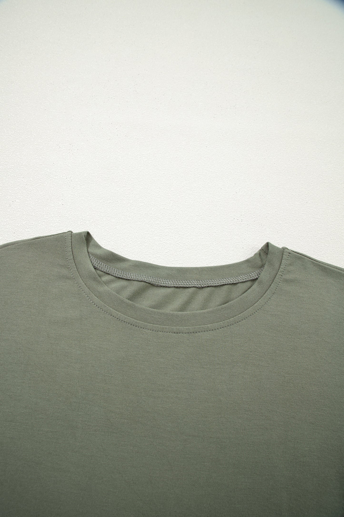 Laurel Green Solid Color Oversize Tee Tie Wrap Mini Skort 2pcs Set