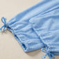 Beau Blue Cap Sleeve Matching Top and Jogger Pants Set