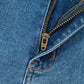 Sail Blue Exposed Stitching Straight Jeans
