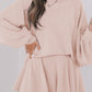 Jet Stream Corded Lantern Sleeve Top High Waist Ruffled Mini Skort Set