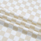 Khaki Checkered Print Half Sleeve Tee 2pcs Lounge Pant Set