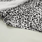 Brown Leopard Print Button Overlap Denim Shorts
